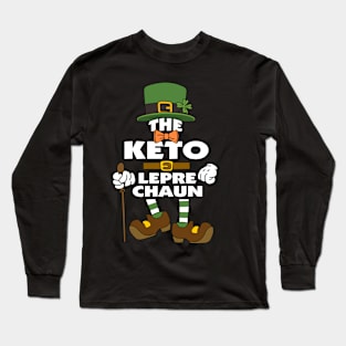 The Keto Leprechaun St Patrick's Day Celebration Matching Outfits Group Attire Long Sleeve T-Shirt